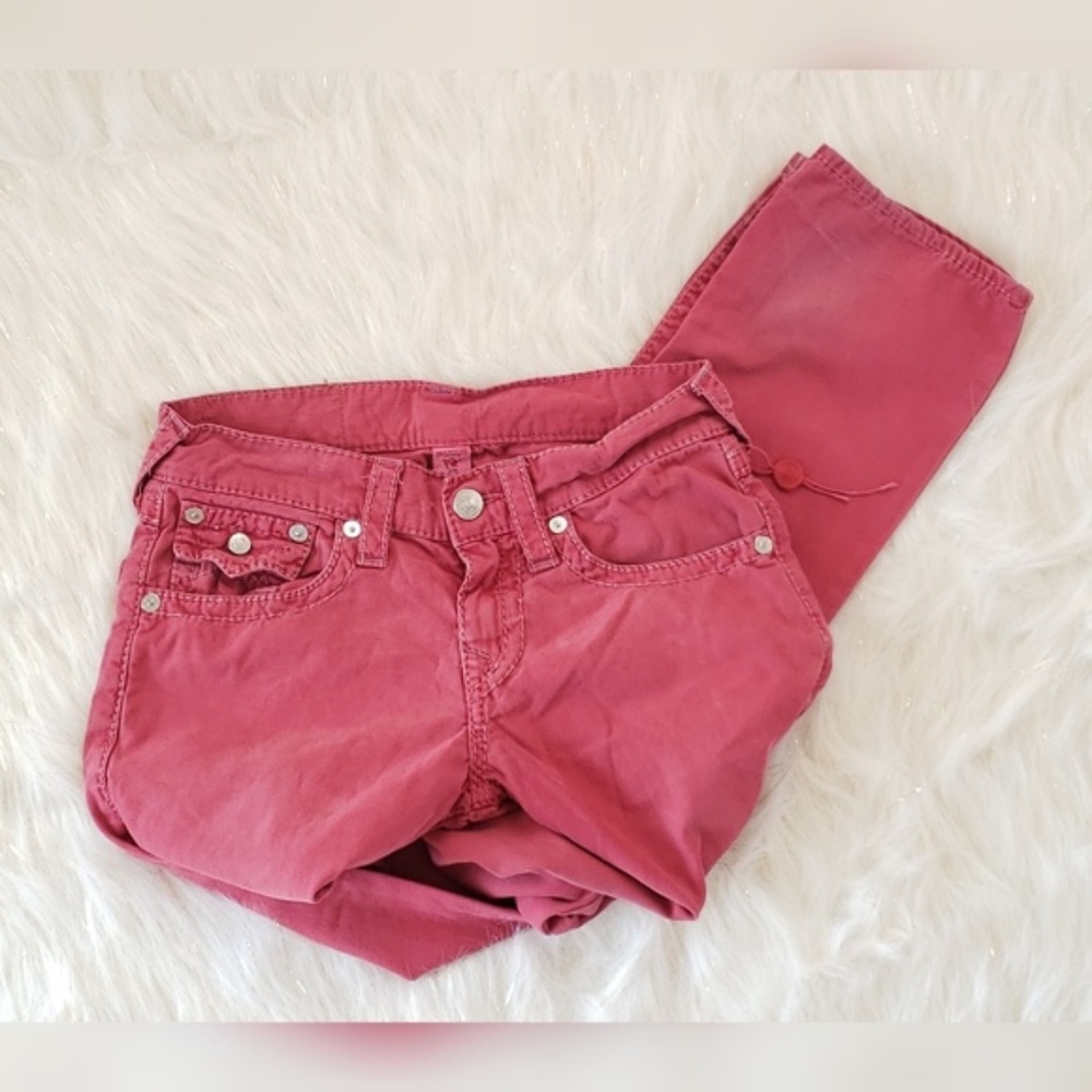 EUC TRUE RELIGION Men's Big T Straight Fit Jeans